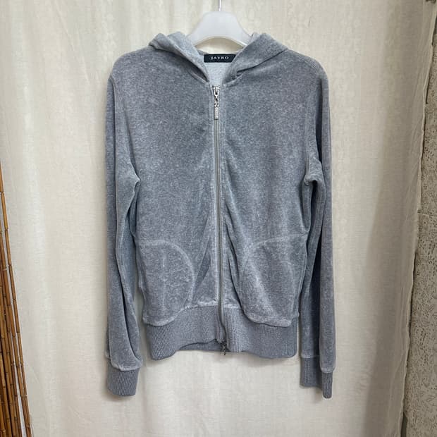 jayro 벨벳 후드집업 2way