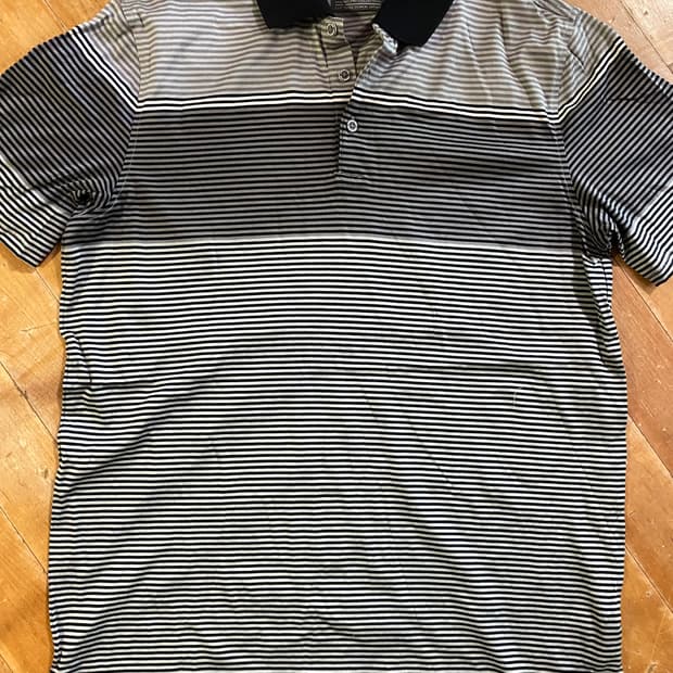 (일본판) 미즈노 프로 남성 스트라이프 폴로셔츠 M (100)