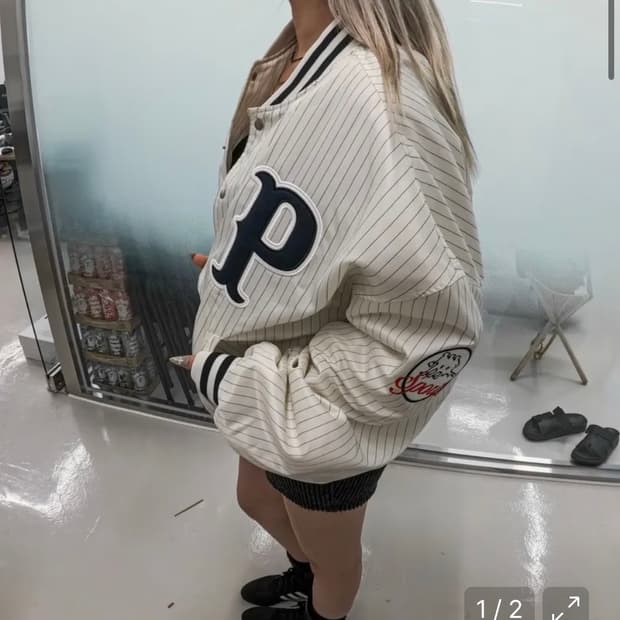 피엔지 저널 P로고 스타디움 자켓 야구 점퍼 항공 무신사 빈티지