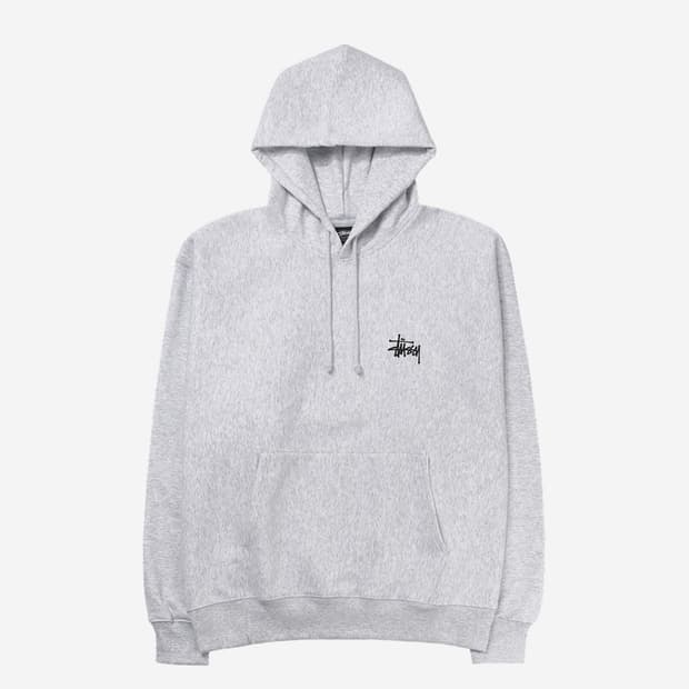 Stussy Basic Stussy Hoodie Ash Heather 