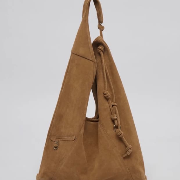 아카이브앱크 Knotted layer bag(Suede caramel)
