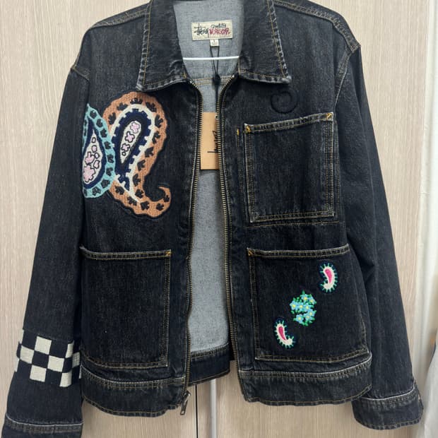 Stussy x Noma jacket 스투시 x 노마 흑청 데님 재킷