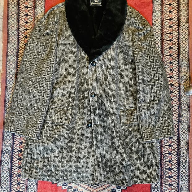 60s 빈티지 트위드 울 코트