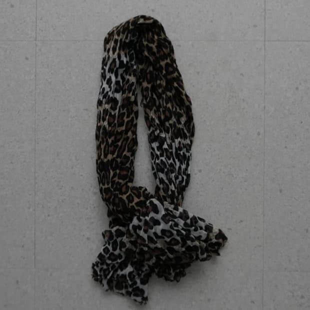 빈티지 레오파드 호피 머플러