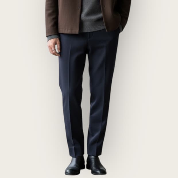 48/ 아워레가시 소프트 네이비 Canvas 울팬츠