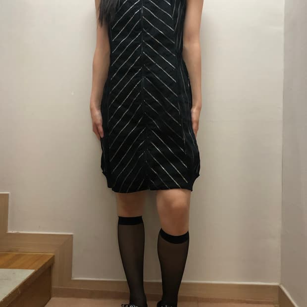 빈티지 블랙 레이스 펑크 원피스
