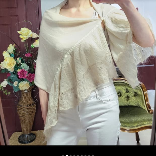 새상 프랑스 쿠가이 캐시미어 숄 가디건