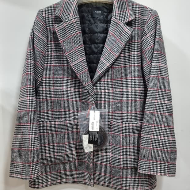 새상품] A.PLEINE 체크 모혼방 자켓 (C946