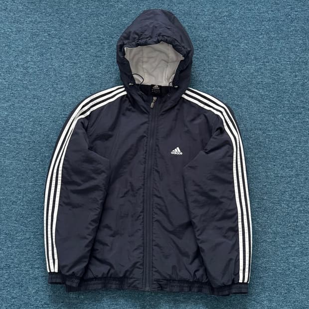 아디다스 올드스쿨 네이비 후드점퍼 100