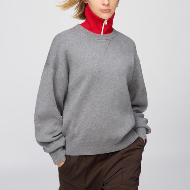 유니클로C 스무드코튼 크루넥 스웨터 맨투맨 니트 판매 양도