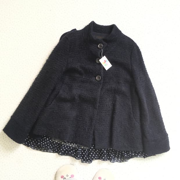 JPN/ 네이비코트 부클코트 숏코트 모리걸코트 쓰리버튼코트