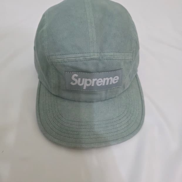 슈프림 데님 캠프캡 민트 - 24SS