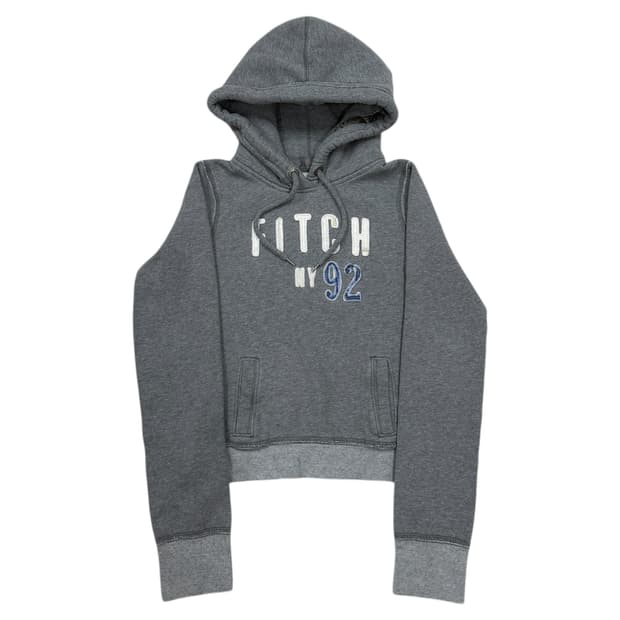 아베크롬비 빈티지 Y2K 딱붙핏 후드티 그레이 S