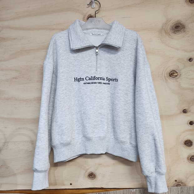 95) 행텐 에센티얼 기모 반집업 맨투맨