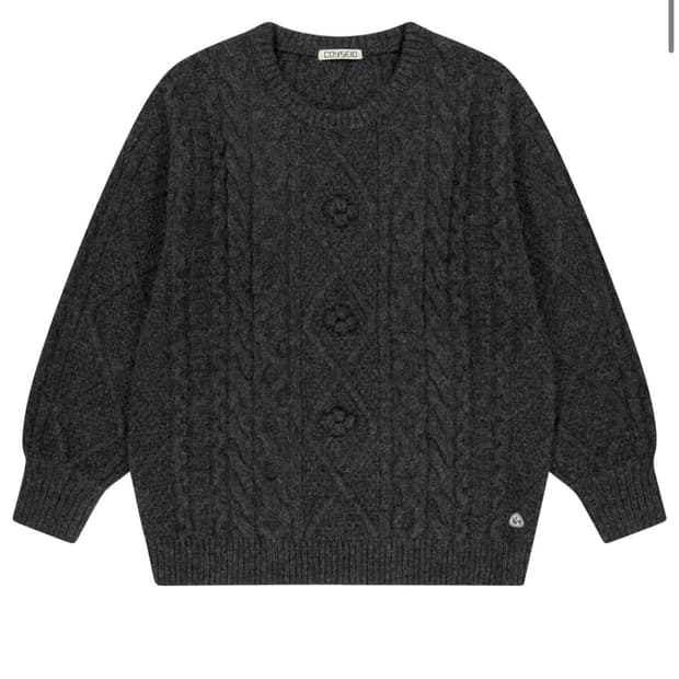 코이세이오 폼폼니트 차콜