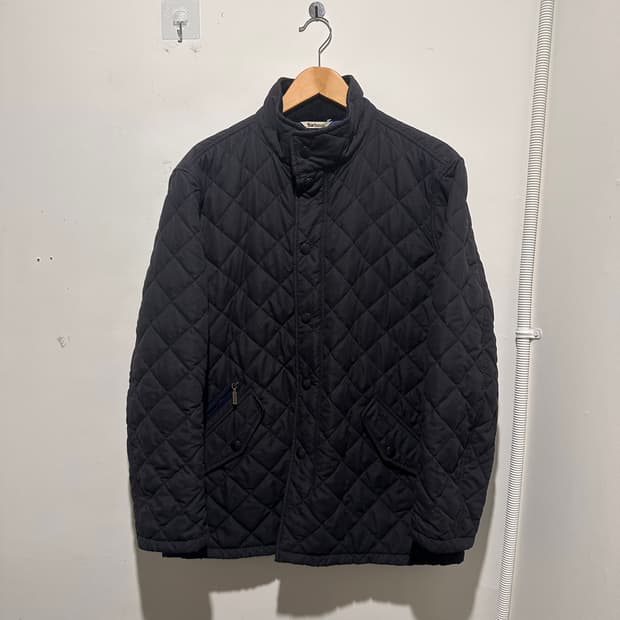 바버 퀄팅 자켓 블랙 