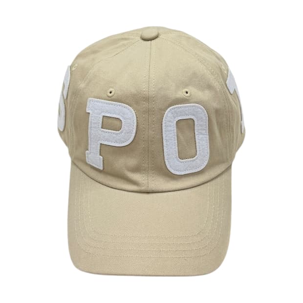 사파리스팟 스팟 엠블럼 패치 볼캡 베이지