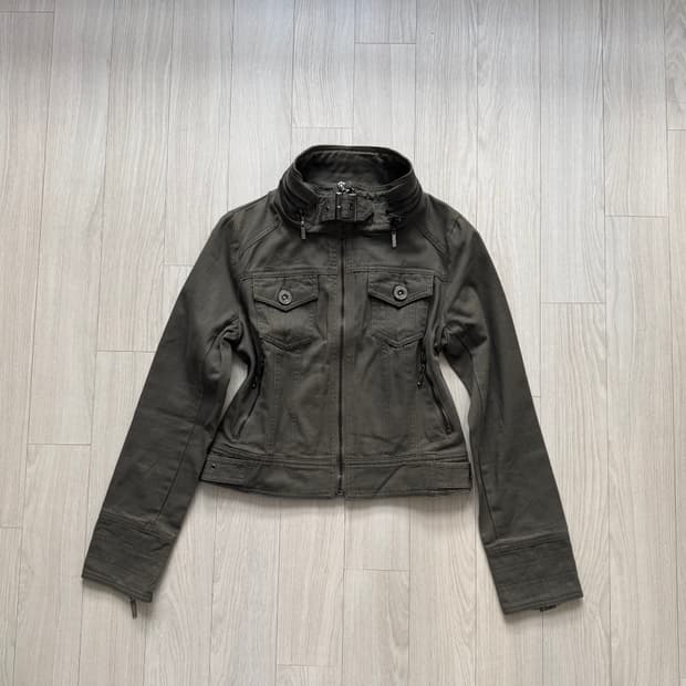 Cecil McBee 세실맥비 하이넥 견장 버클 자켓 아카이브 y2k