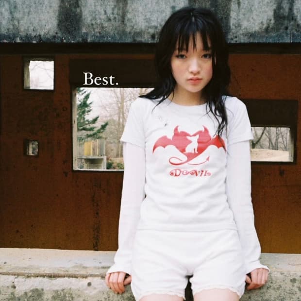 샵페어리 데빌 devil 티셔츠 그레이