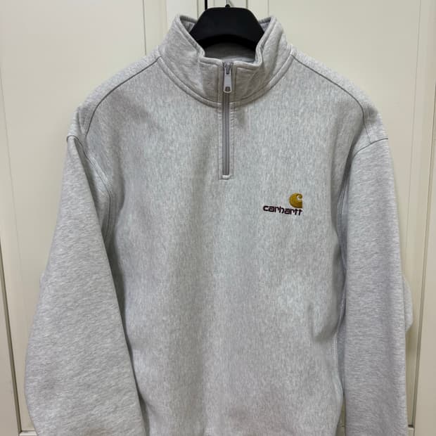 칼하트 하프집업맨투맨 멜란지그레이