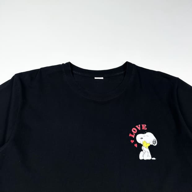 VTG 빈티지 스누피 블랙 반팔티 (L)