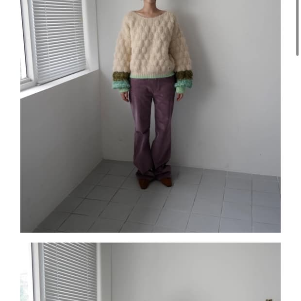 빈티지 아이보리니트