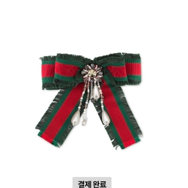 구찌 웹 보우 리본 브로치 