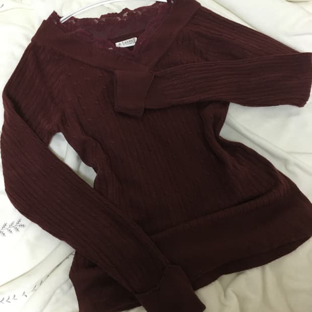 (vtg) 엑시즈팜 레이스 니트