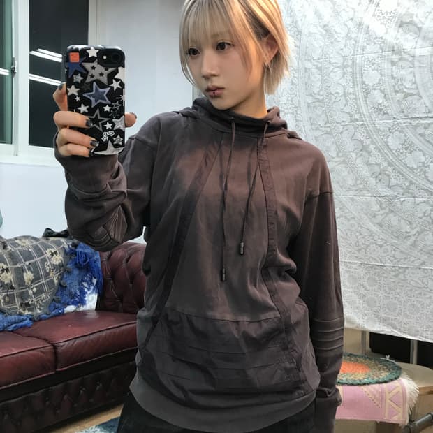 아디다스 여성 하이넥 후드티 