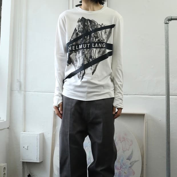 헬무트랭 그래픽 롱슬리브 티셔츠
