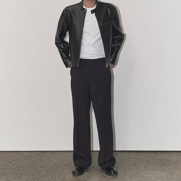 새제품) 던스트 레이어드 와이드 슬랙스 S