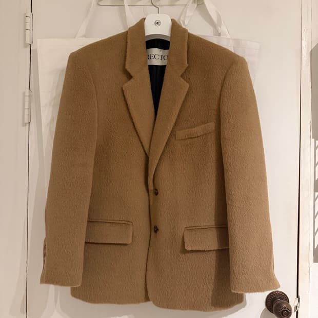 렉토 오버사이즈드 라마울 패디드자켓 M