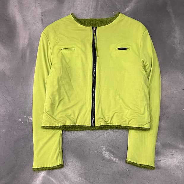  장폴고티에 리버시블 네온 크롭집업 y14578