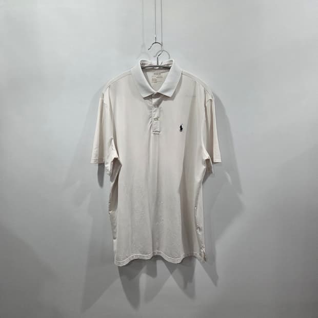 폴로랄프로렌 기능성 카라 화이트 반팔티 L 