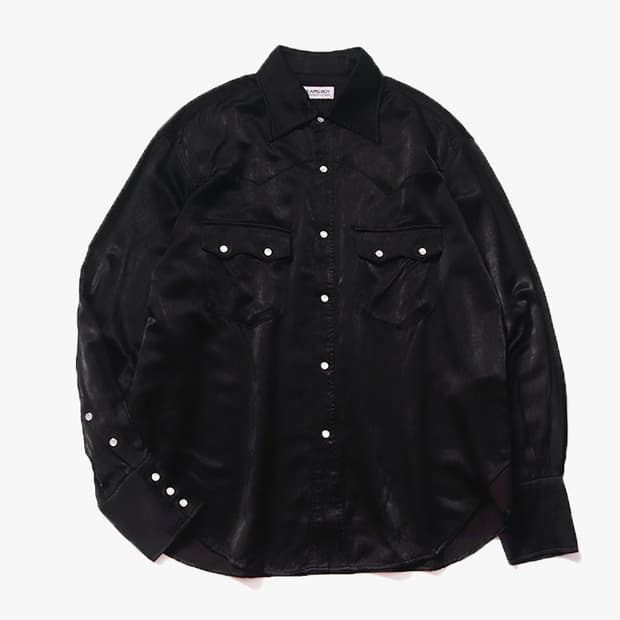 BEAMS BOY - 25FW SATIN WESTERN SHIRT