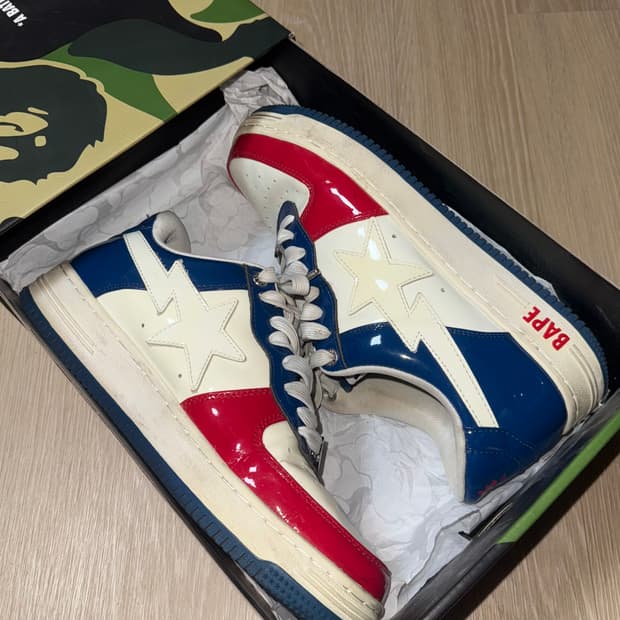 베이프 베이프 스타 로우 M1 화이트블루 275