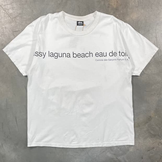 스투시 X 꼼데가르송 라구나 비치 반팔 티셔츠