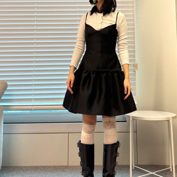 슈슈통 뷔스티에 드레스 