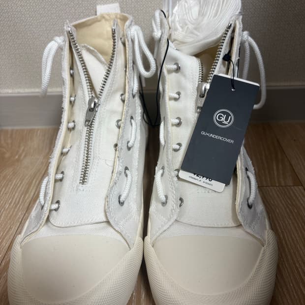 GU 언더커버 하이탑 스니커즈 오프 화이트 새상품