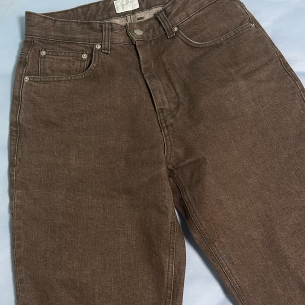 유스 브라운 스트레이트 데님 S