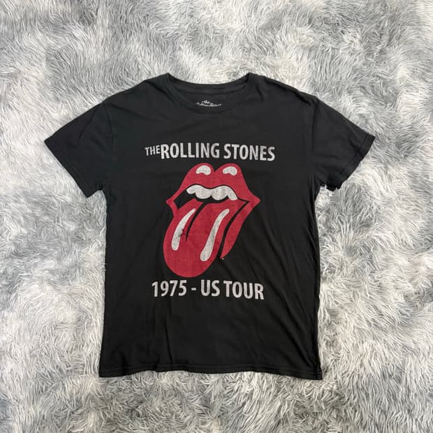 롤링스톤즈 1975 US Tour 티셔츠 faded