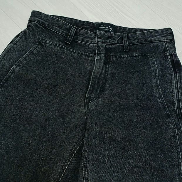 가먼트레이블 데님 팬츠 바이커진 청바지