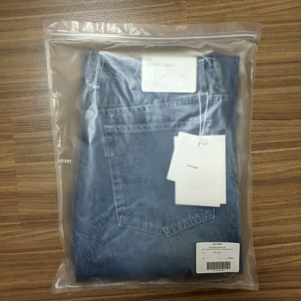 포터리 원 워시드 와이드 데님 미드블루, 미드인디고, 라이트블루 3사이즈