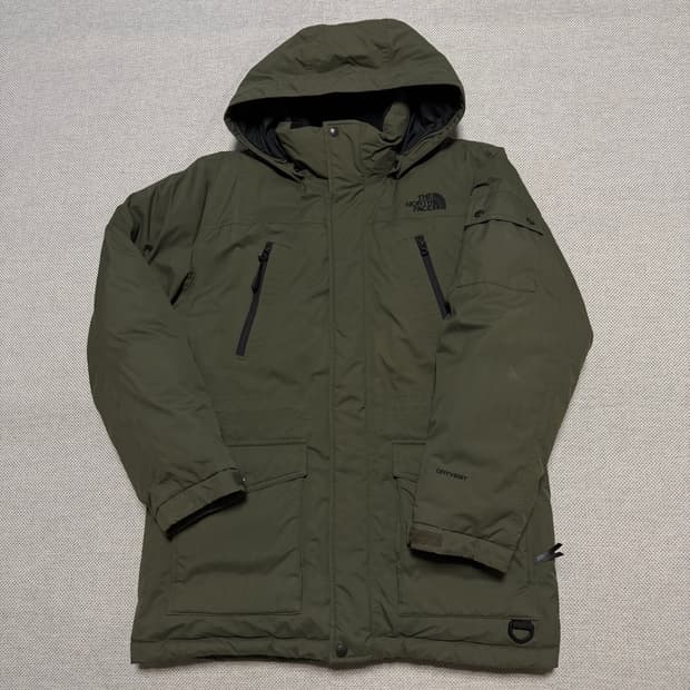 노스페이스 드라이벤트 카키 다운 패딩 자켓