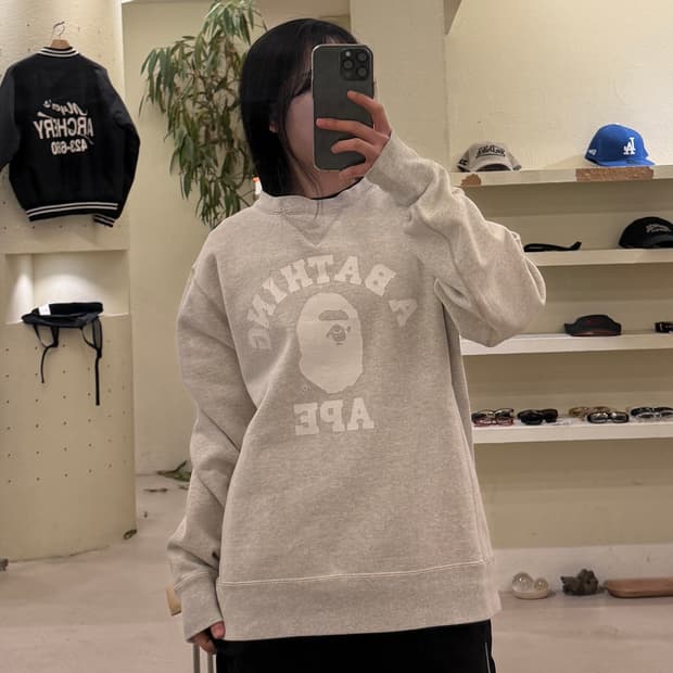 베이프 컬리지 크루넥 스웻 셔츠 U591