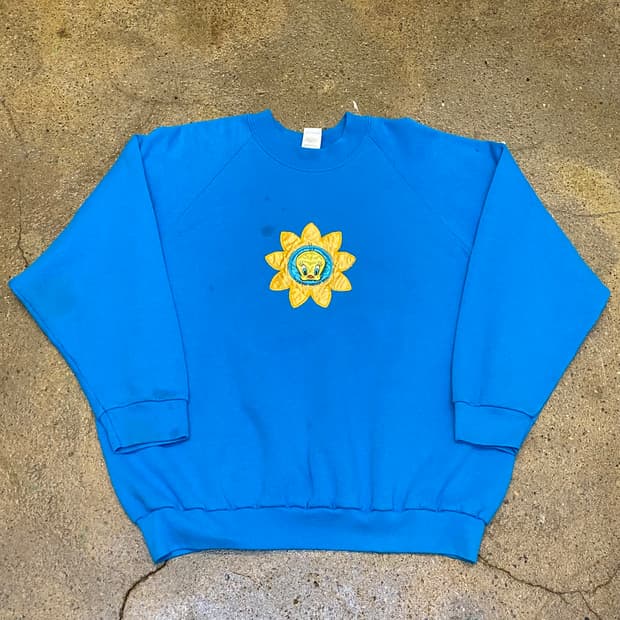 레어 90s Made in USA 빈티지 루니툰 트위티 맨투맨