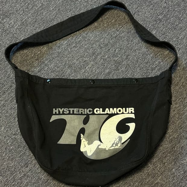 히스테릭글래머 (Hysteric glamour) 로고 숄더백 블랙