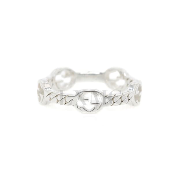 구찌 실버링 인터로킹 GG 실버반지 19호 661523