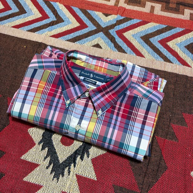 XL) 폴로 랄프로렌 클래식핏 마드라스 체크 셔츠