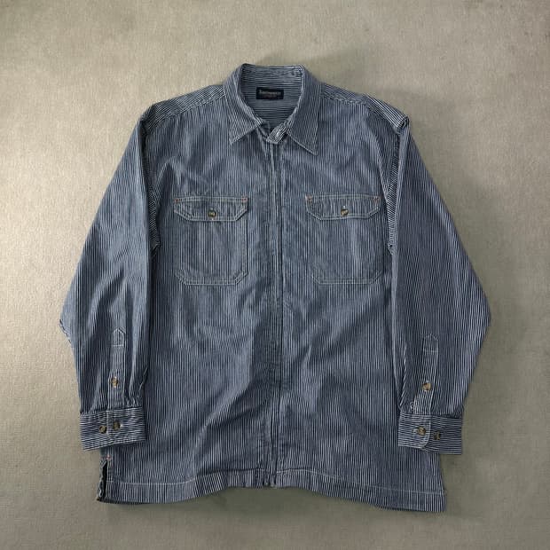 105 제팬 빈티지 90s 스트라이프 셔츠 자켓